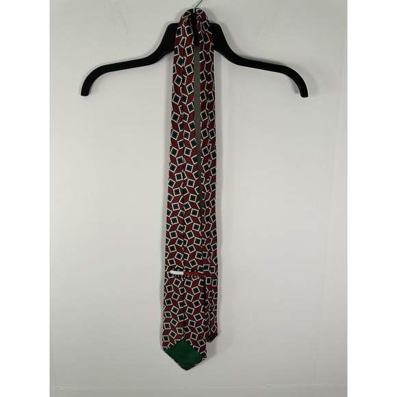 Vintage Tommy Hilfiger Red 100% Silk Men's Neck Tie Made In Usa Italian Silk - Picture 3 of 7